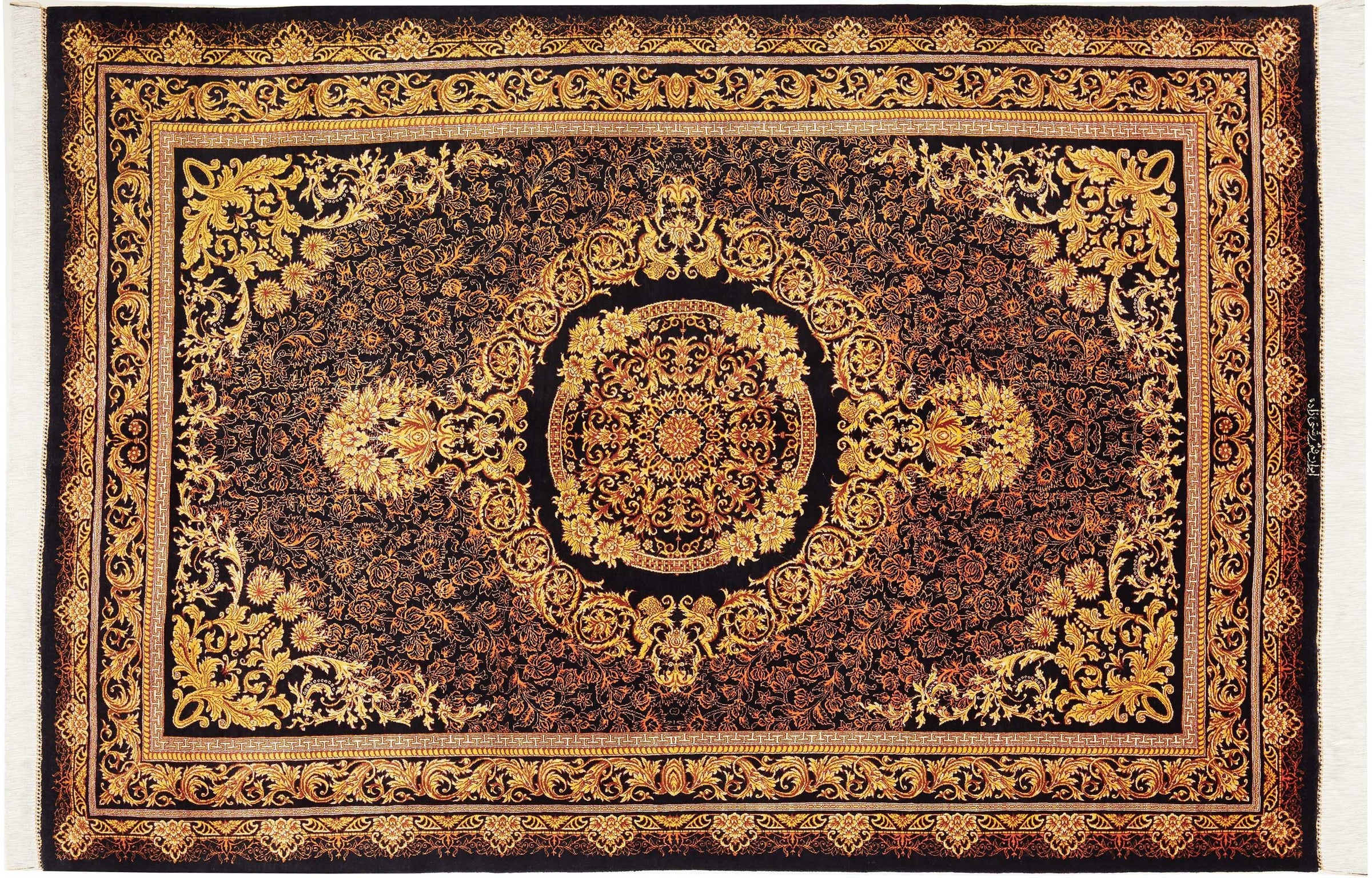 Fine Qum Persian Silk Rug Djoharian Collection