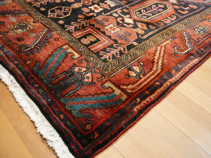 Bidjar rug 130 x 274 cm, vintage, red and black animal design, 08853 – view 7