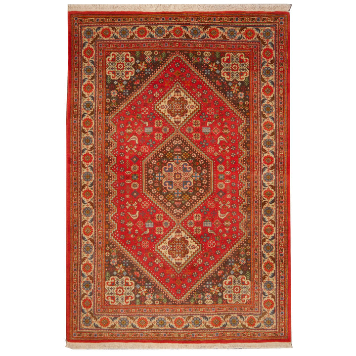 Abadeh rug hand knotted wool 4.8 x 3.2 ft / 147 x 98 cm