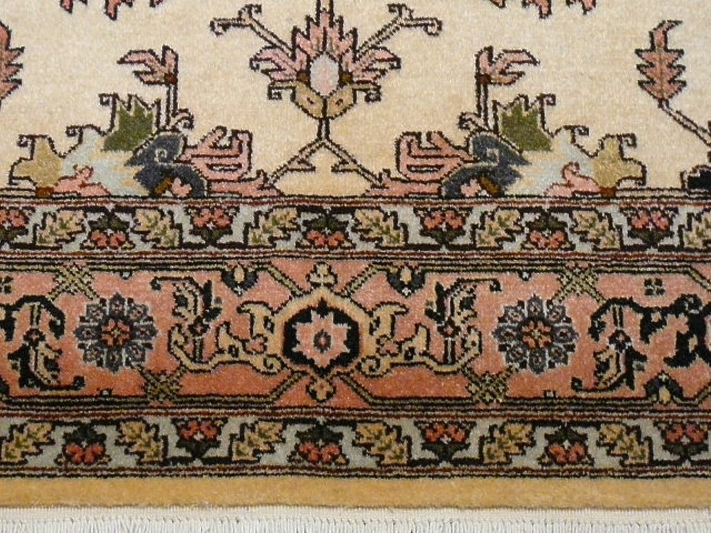 Ardebil rug 160 x 260 cm, vintage Heriz design, ivory and rose, 10680 – view 2