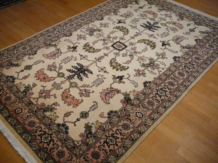 Ardebil rug 160 x 260 cm, vintage Heriz design, ivory and rose, 10680 – view 3