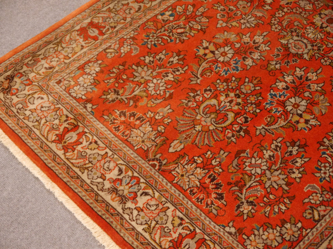 Ghiasabad Sarouk Sherkat Farsh rug 106 x 162 cm, orange and red, 11201 – view 6