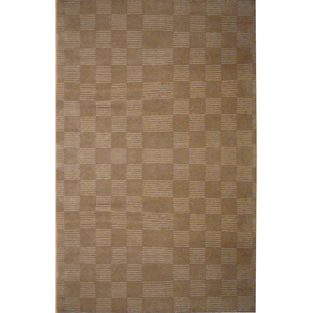 Nepal cut-loop rug 156 x 259 cm, tan checkerboard, 11541 – full view