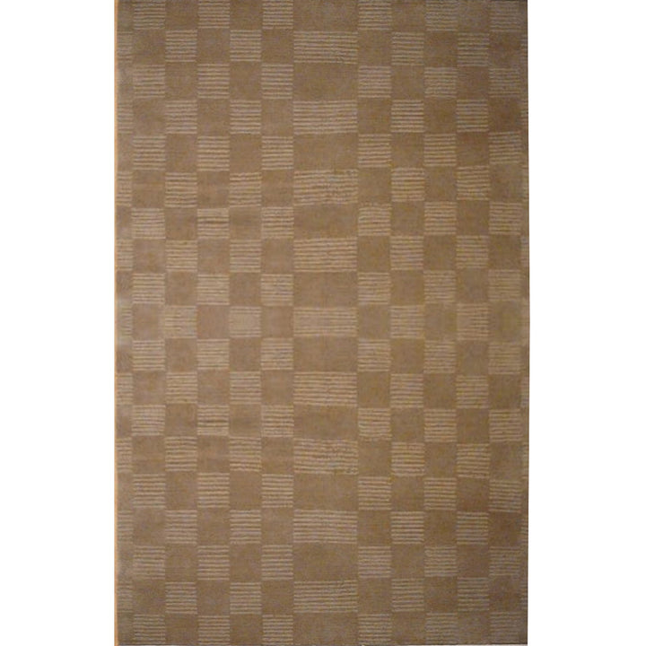 Nepal cut-loop rug 156 x 259 cm, tan checkerboard, 11541 – full view