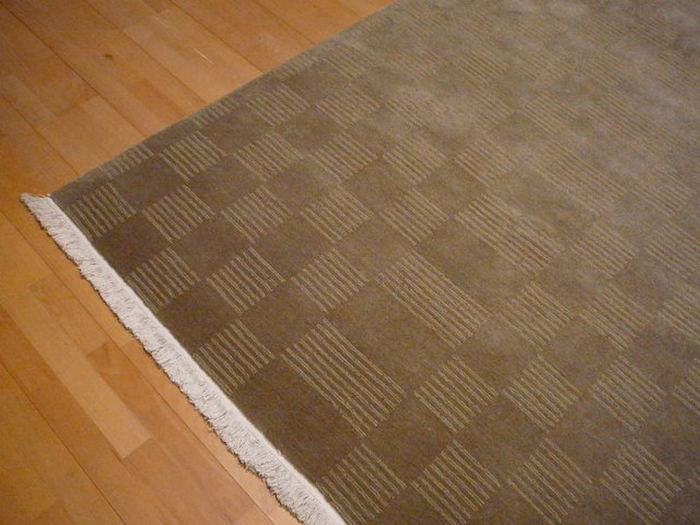 Nepal cut-loop rug 156 x 259 cm, tan checkerboard, 11541 – view 2