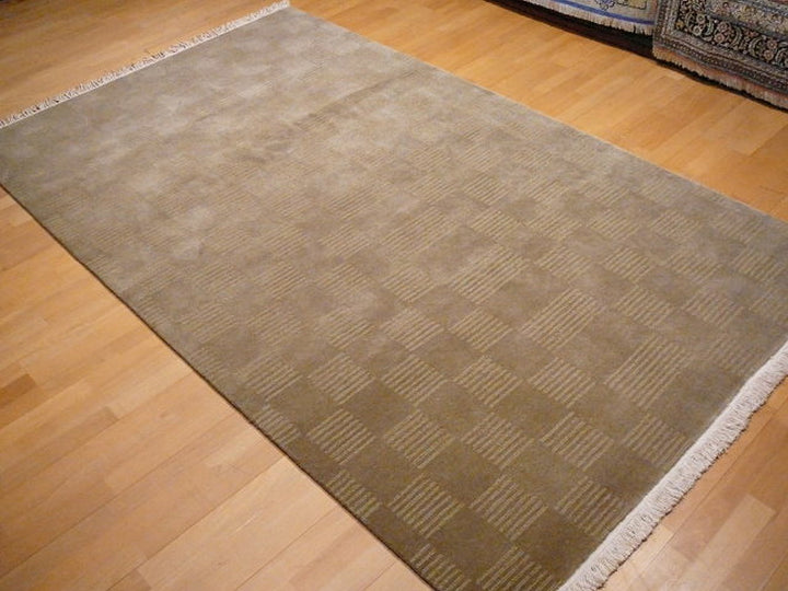 Nepal cut-loop rug 156 x 259 cm, tan checkerboard, 11541 – view 3