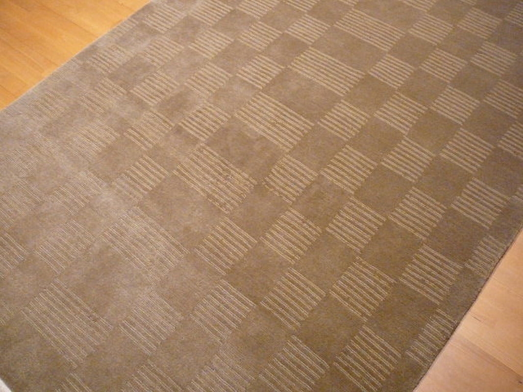Nepal cut-loop rug 156 x 259 cm, tan checkerboard, 11541 – view 6