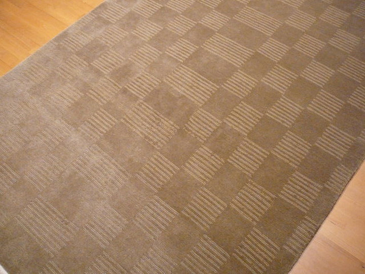 Nepal cut-loop rug 156 x 259 cm, tan checkerboard, 11541 – view 6