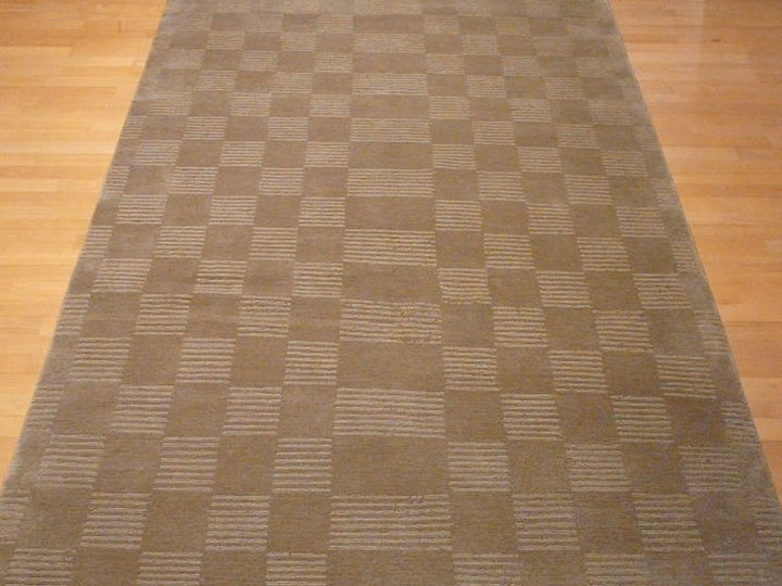 Nepal cut-loop rug 156 x 259 cm, tan checkerboard, 11541 – view 7