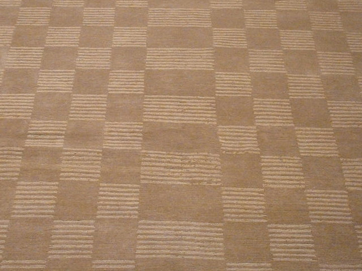 Nepal cut-loop rug 156 x 259 cm, tan checkerboard, 11541 – view 8
