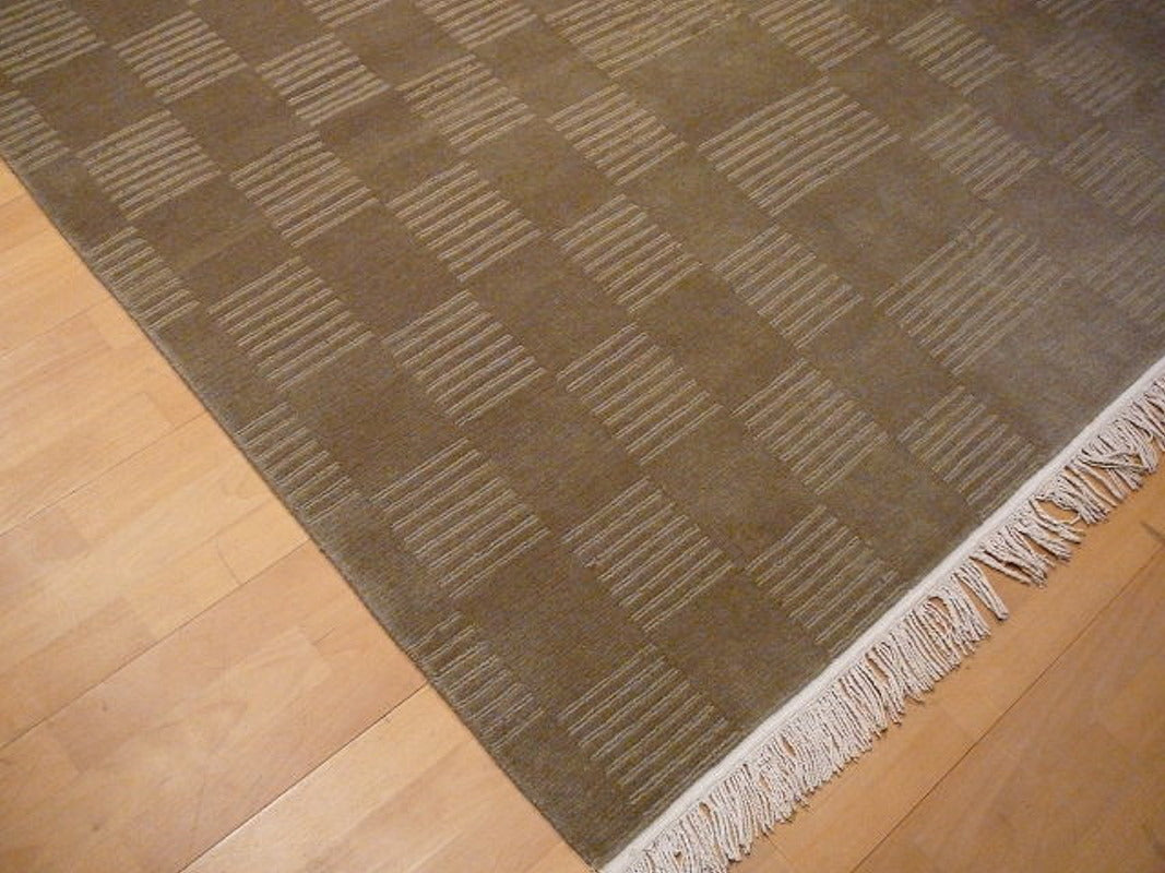 Nepal cut-loop rug 156 x 259 cm, tan checkerboard, 11541 – view 9