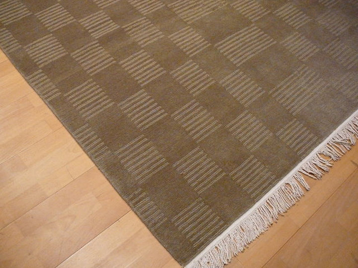 Nepal cut-loop rug 156 x 259 cm, tan checkerboard, 11541 – view 9