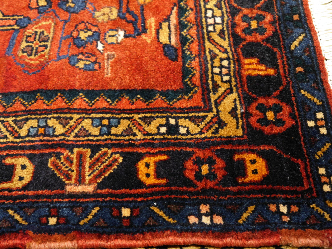 Vintage Malayer Persian rug 158 x 266 cm, red floral, 12208 – view 3