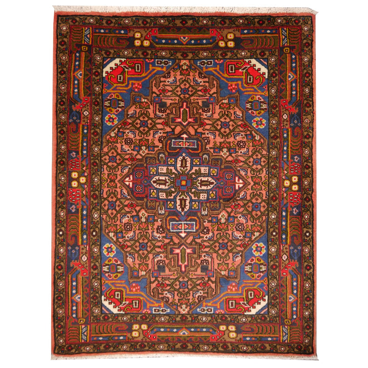 Songhor Koliai Persian rug 103 x 142 cm, rose, vintage, 12645 – full view