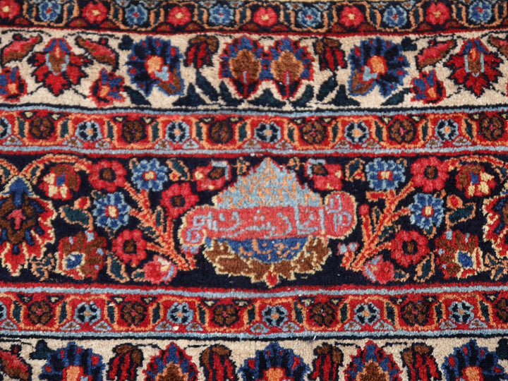 Semi-antique Doroksh Persian rug 14696 — detail 1
