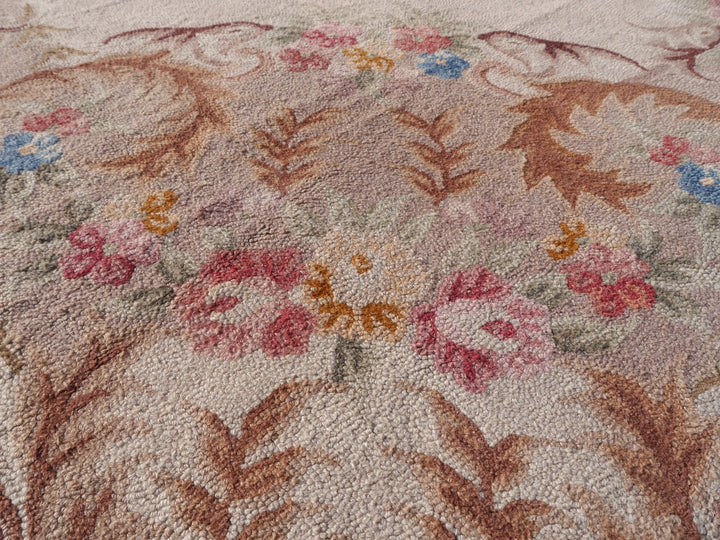Antique Arraiolos Portuguese needlepoint rug 14717 — detail 3