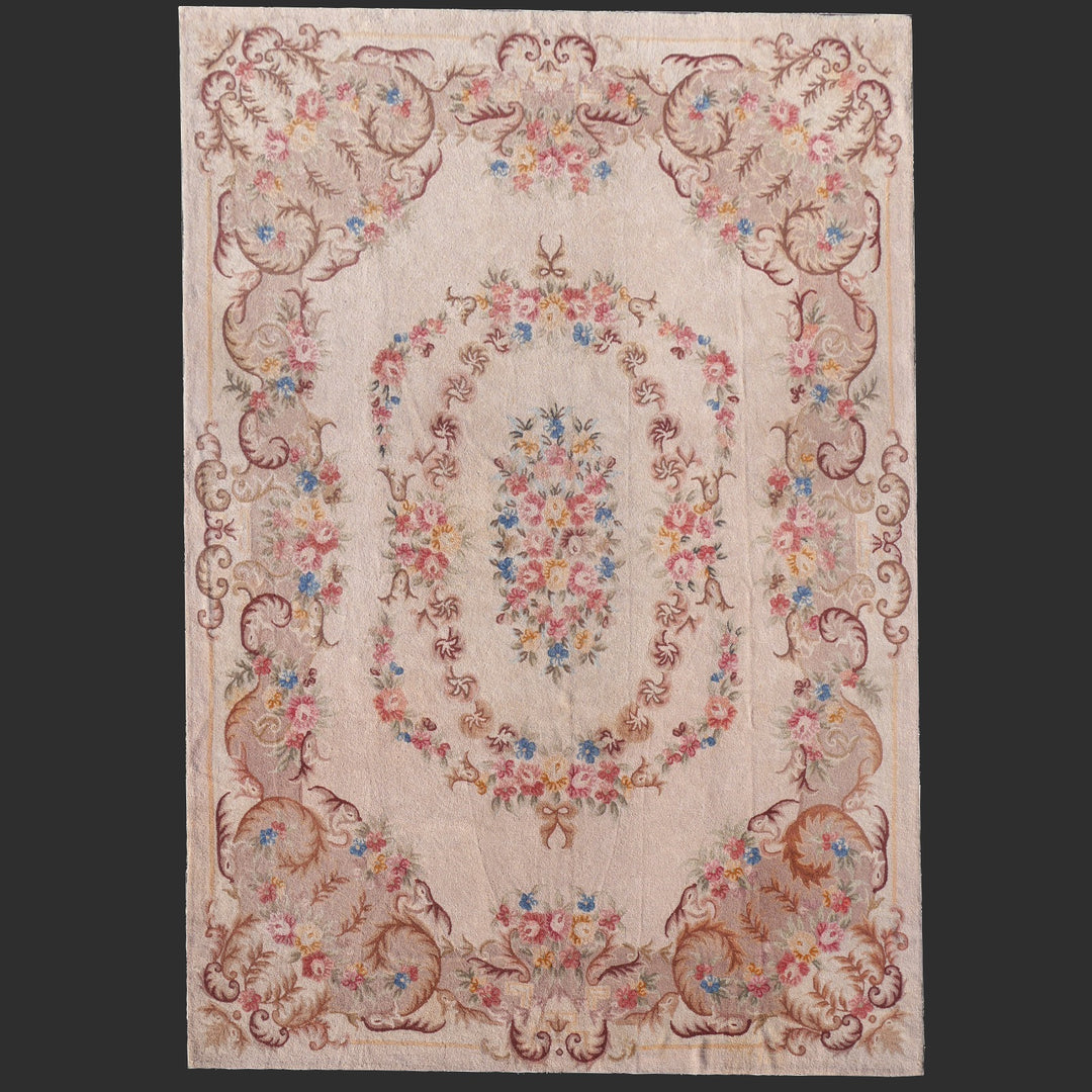Antique Arraiolos Portuguese needlepoint rug 14717 — detail 6