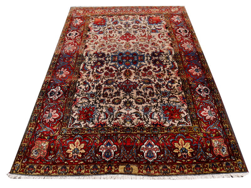 Antique Isfahan Persian rug 14828 — detail 3