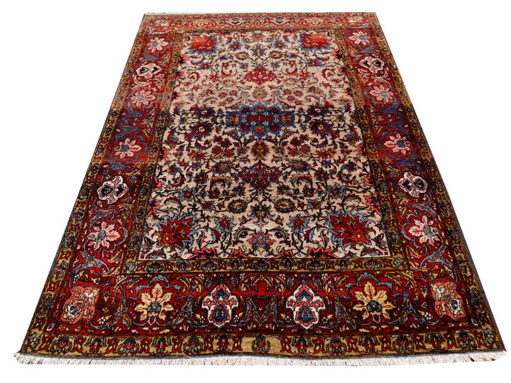 Antique Isfahan Persian rug 14828 — detail 3