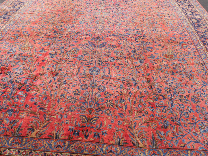 Manchester Kashan antique rug 15 x 10 ft