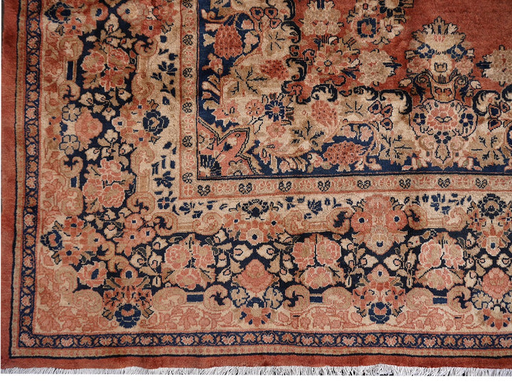 Mahal Persian Rug Oversized semi antique 18 x 13 ft 15053 (17.7 x 12.5 ft) Design: Traditional Mahal Sultanabad, Persian Oriental Rug
Mahal Persian Sarouk rug. Beautiful Sarouk in excellent condition. Good full pile condition, vibrant colors. Great area rug for a living or dining room, bedroom, entry or office.
