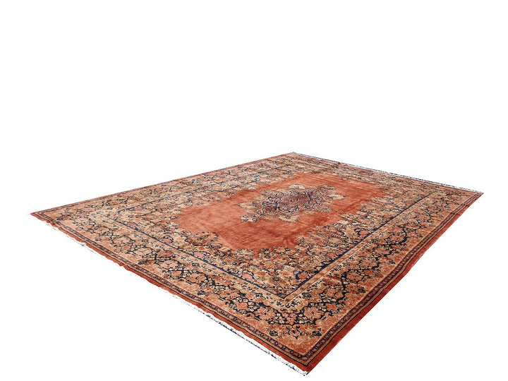Mahal Persian Rug Oversized semi antique 18 x 13 ft 15053 (17.7 x 12.5 ft) Design: Traditional Mahal Sultanabad, Persian Oriental Rug
Mahal Persian Sarouk rug. Beautiful Sarouk in excellent condition. Good full pile condition, vibrant colors. Great area rug for a living or dining room, bedroom, entry or office.