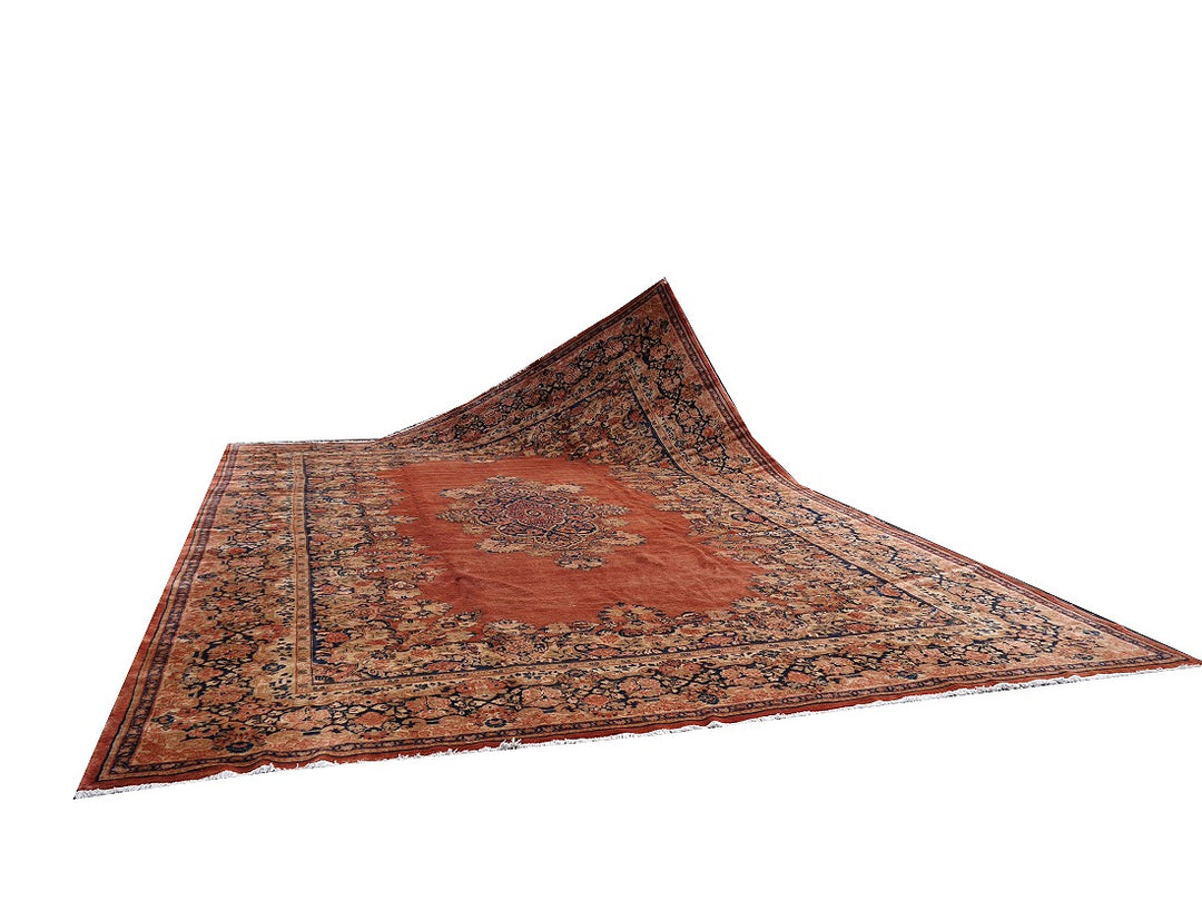 Mahal Persian Rug Oversized semi antique 18 x 13 ft 15053 (17.7 x 12.5 ft) Design: Traditional Mahal Sultanabad, Persian Oriental Rug
Mahal Persian Sarouk rug. Beautiful Sarouk in excellent condition. Good full pile condition, vibrant colors. Great area rug for a living or dining room, bedroom, entry or office.