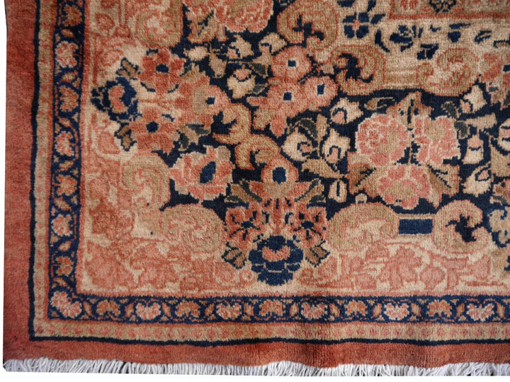 Mahal Persian Rug Oversized semi antique 18 x 13 ft 15053 (17.7 x 12.5 ft) Design: Traditional Mahal Sultanabad, Persian Oriental Rug
Mahal Persian Sarouk rug. Beautiful Sarouk in excellent condition. Good full pile condition, vibrant colors. Great area rug for a living or dining room, bedroom, entry or office.