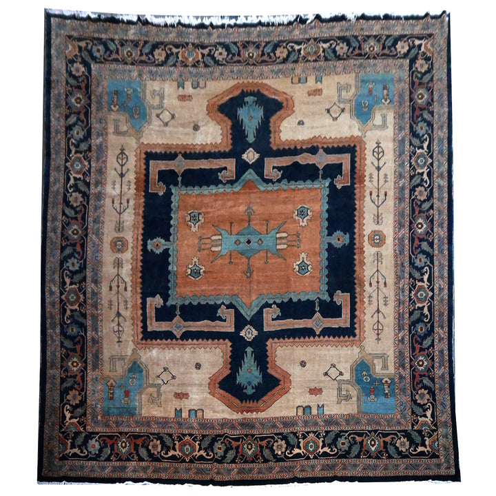 Palatial Rug 20 x 16 ft Azeri Heriz vintage hand knotted Djoharian Collection Persian style oversized palace carpet.