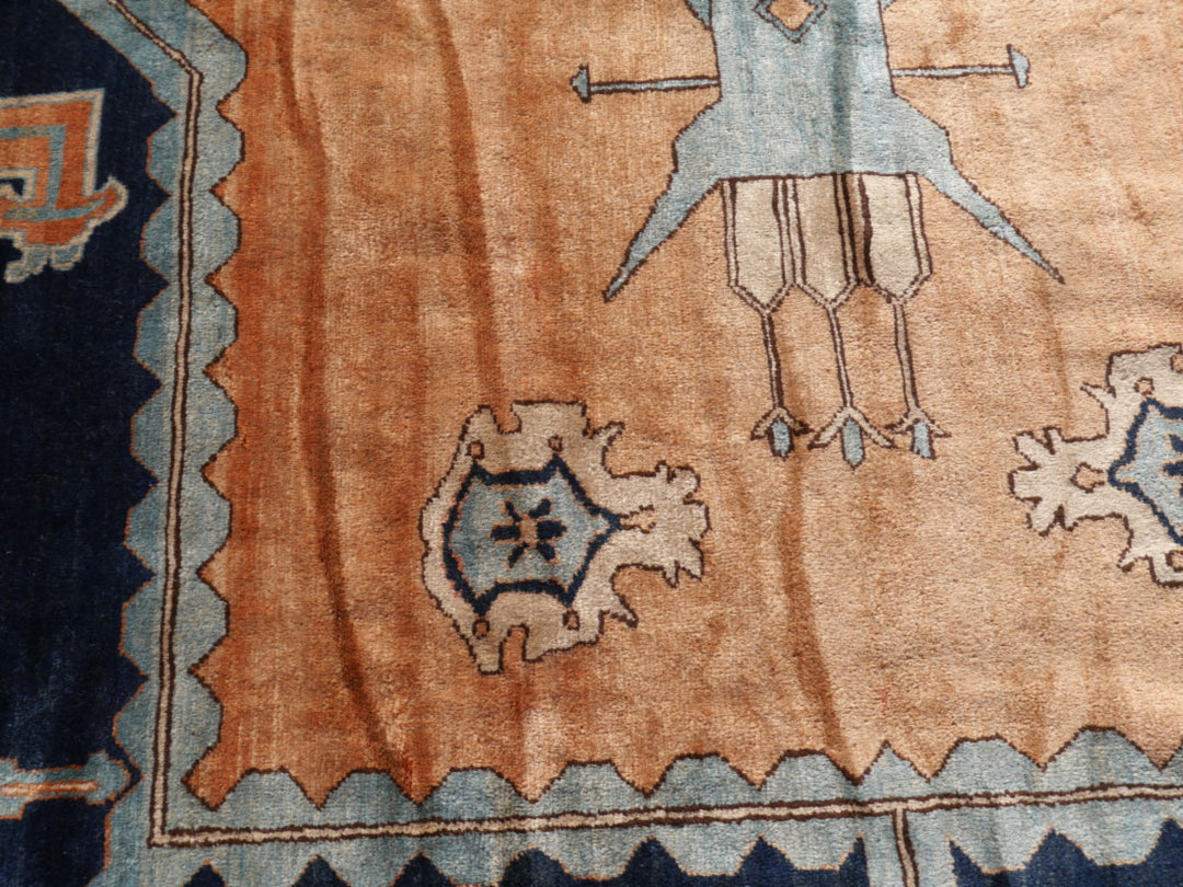 Rug 20 x 16 ft Azeri Heriz vintage hand knotted Djoharian Collection Persian style oversized palace carpet.