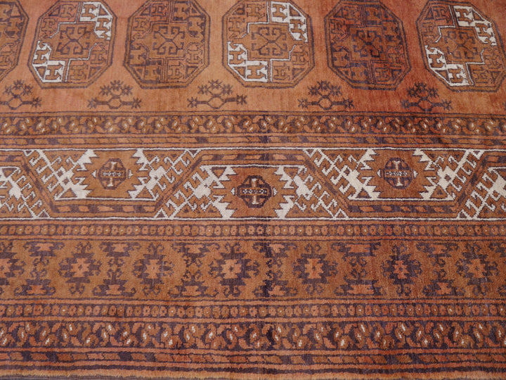 Ersari Turkmen Mid-Century Rug 13 × 10 ft (405 × 290 cm) Cinnamon Ivory | 15100