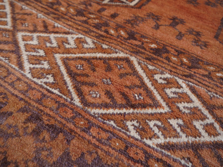 Ersari Turkmen Mid-Century Rug 13 × 10 ft (405 × 290 cm) Cinnamon Ivory | 15100