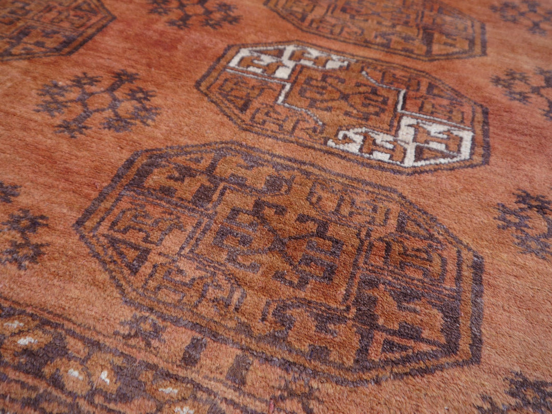 Ersari Turkmen Mid-Century Rug 13 × 10 ft (405 × 290 cm) Cinnamon Ivory | 15100