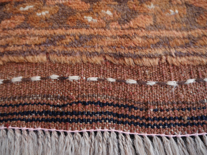 Ersari Turkmen Mid-Century Rug 13 × 10 ft (405 × 290 cm) Cinnamon Ivory | 15100