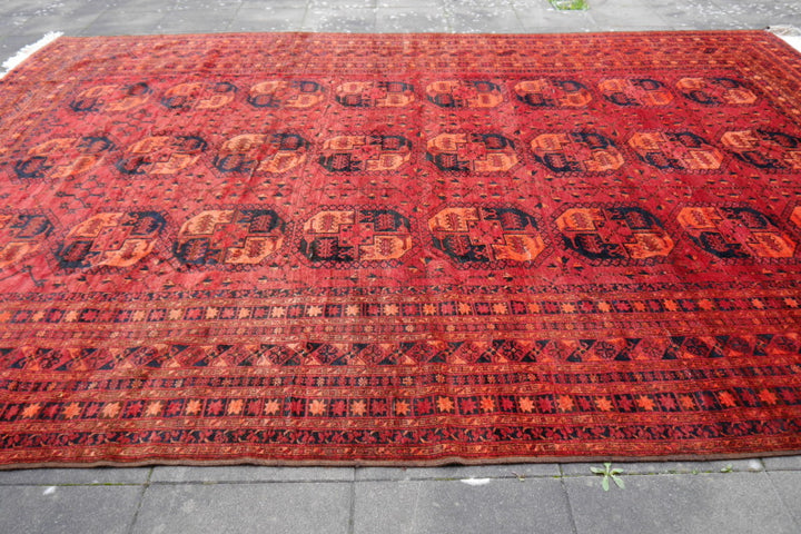 Ersari rug vintage 11.2 x 15.5 ft Turkoman 470 x 340 cm 15518