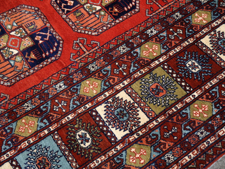 Vintage Ersari Turkmen Teppich Rostrot 293 × 215 cm | 14465