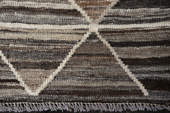 Djoharian Collection Kilim ROXANNE Palatial rug oversize large room size 17 x 12 ft gray brown beige Swedish Scandinavian Style