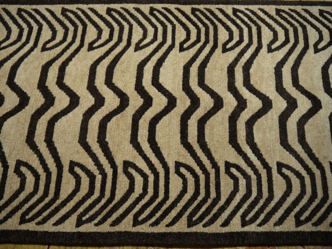 15696 Tibetan Tiger Rug 6 x 3 ft beige brown