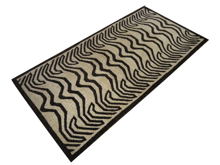 15696 Tibetan Tiger Rug 6 x 3 ft beige brown