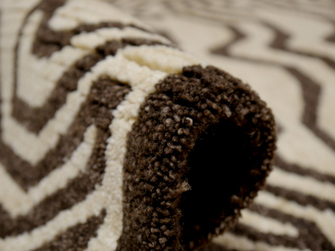 15696 Tibetan Tiger Rug 6 x 3 ft beige brown