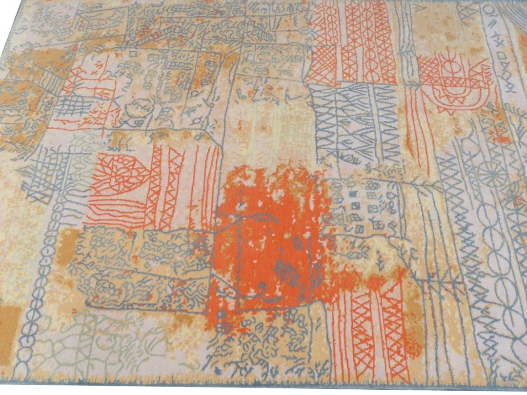 Designer Rug after Paul Klee Florentinische Villenviertel The painting from which the design of this rug originates was named "Florentinische Villenviertel" (translates Florentine Villas Quarter) and it was painted 1926 by Paul Klee (1879-1940) - in the high time of Art Deco. 