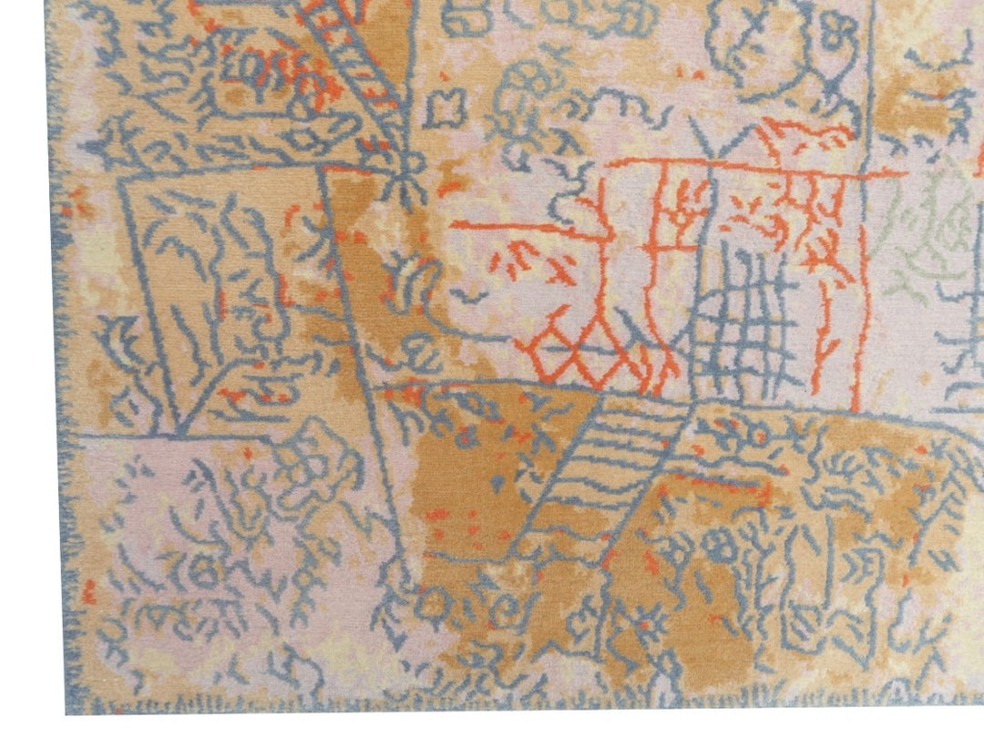 Designer Rug after Paul Klee Florentinische Villenviertel The painting from which the design of this rug originates was named "Florentinische Villenviertel" (translates Florentine Villas Quarter) and it was painted 1926 by Paul Klee (1879-1940) - in the high time of Art Deco. 