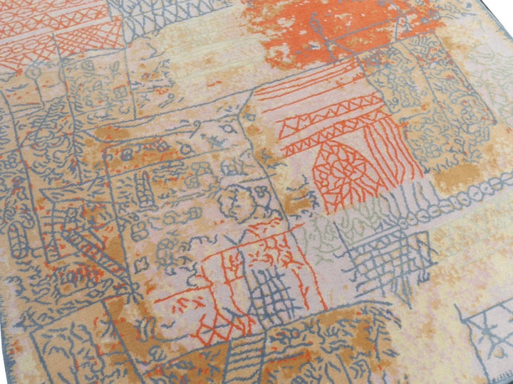 Designer Rug after Paul Klee Florentinische Villenviertel The painting from which the design of this rug originates was named "Florentinische Villenviertel" (translates Florentine Villas Quarter) and it was painted 1926 by Paul Klee (1879-1940) - in the high time of Art Deco. 