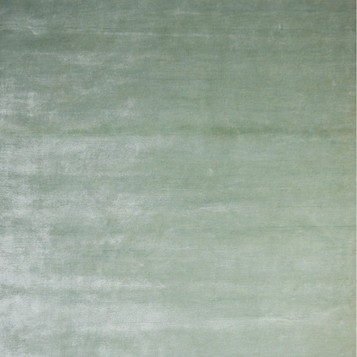 Ice Water light green bamboo silk rug – Exclusive hand-knotted solid color rug in minimalist design, bespoke and customized