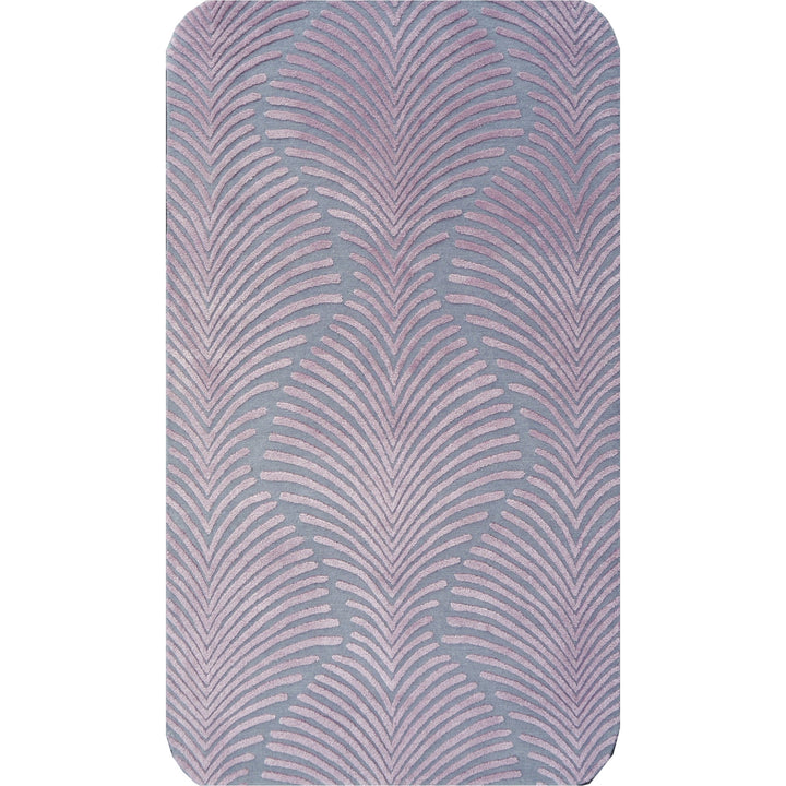 Tappeto Zebra lana e seta grigio e rosa 163 × 93 cm | 16063