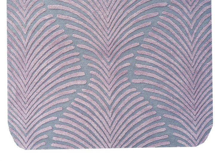 Tappeto Zebra lana e seta grigio e rosa 163 × 93 cm | 16063