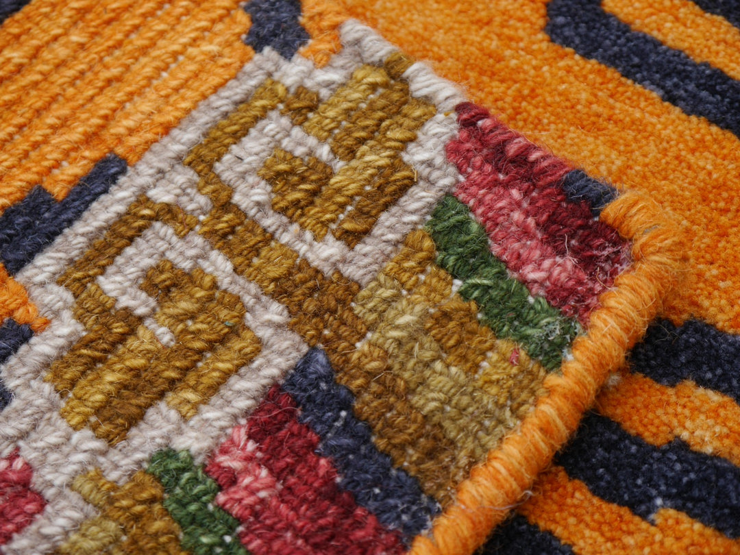 16076 Tibetan Tiger Rug 6 x 3 ft hand knotted - Djoharian Design