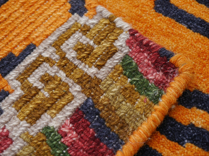 16076 Tibetan Tiger Rug 6 x 3 ft hand knotted - Djoharian Design