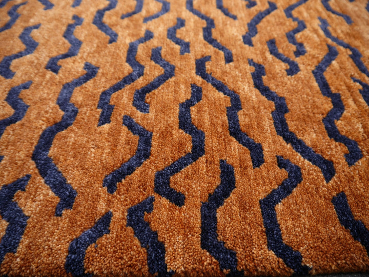 16085 Tibetan Tiger Rug 6 x 3 ft hand knotted - Djoharian Design