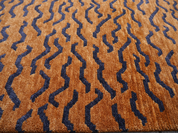 16085 Tibetan Tiger Rug 6 x 3 ft hand knotted - Djoharian Design